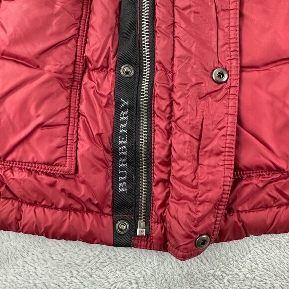 Burberry Red Down Puffer Jacket Boys Size 10 - Picture 13 of 16